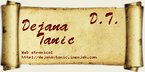 Dejana Tanić vizit kartica